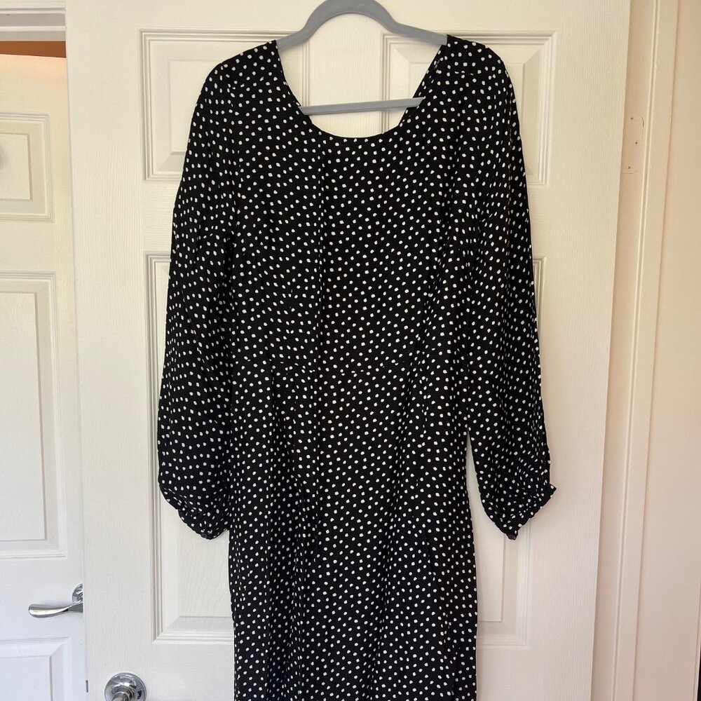 Anthropologie Open Back Polka Dot Dress